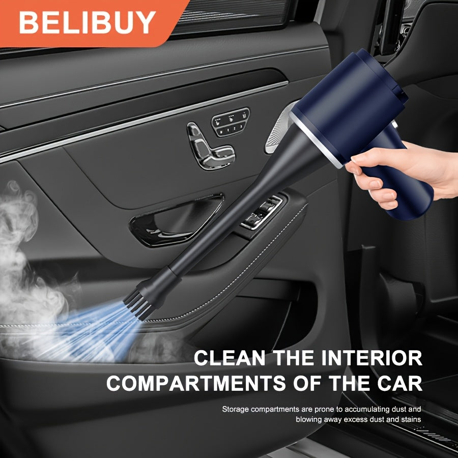 Portable cordless handheld vacuum cleaner, cyclonic aspirated car vacuum cleaner, combined blow and suction, rechargeable powerful car/office/home vacuum cleaner