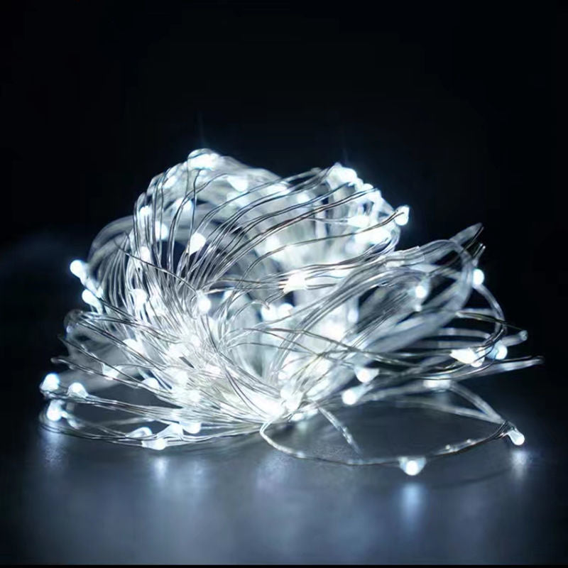 1pc Creative Fairy String Lights - 1m10/2m20/3m30/5m50/10m100LED, Multi-Scene Decorations for Bedroom, Party, Wedding, Outdoor Camping, Hiking, Christmas, Halloween, Gifts for Mom, Mother's Day, Ramadan, Valentine's Day