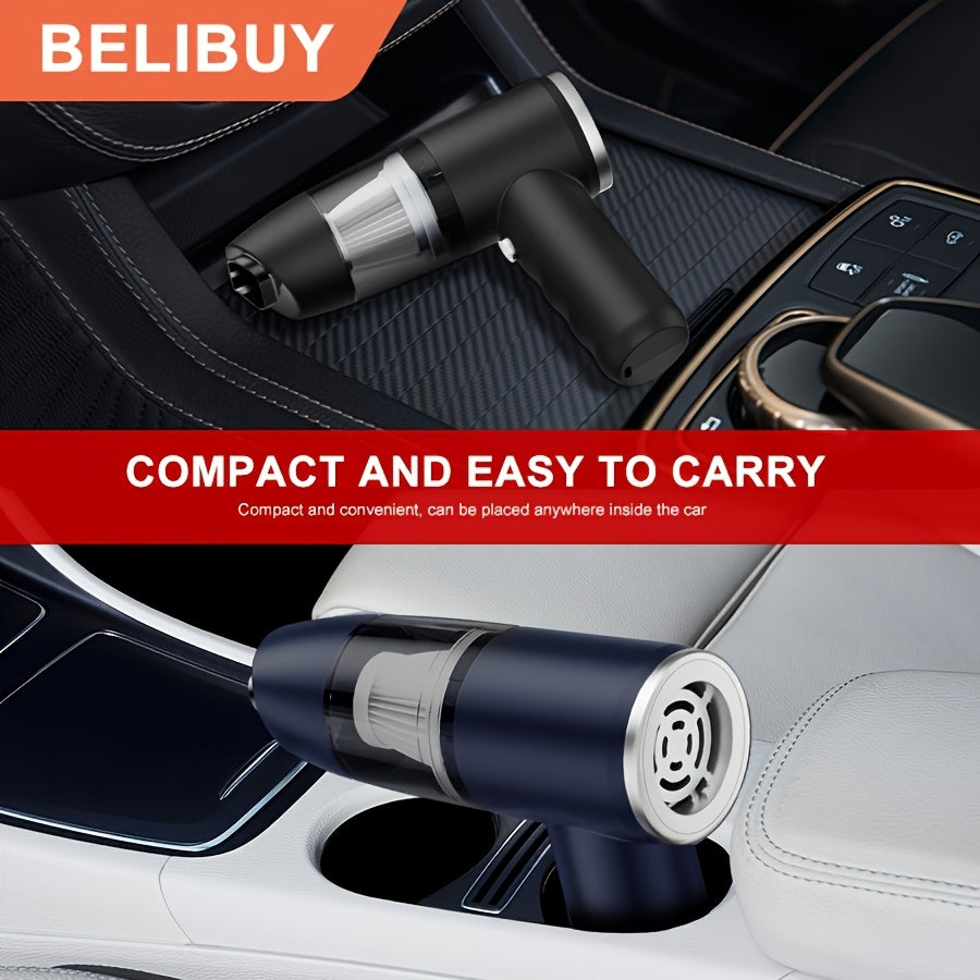 Portable cordless handheld vacuum cleaner, cyclonic aspirated car vacuum cleaner, combined blow and suction, rechargeable powerful car/office/home vacuum cleaner