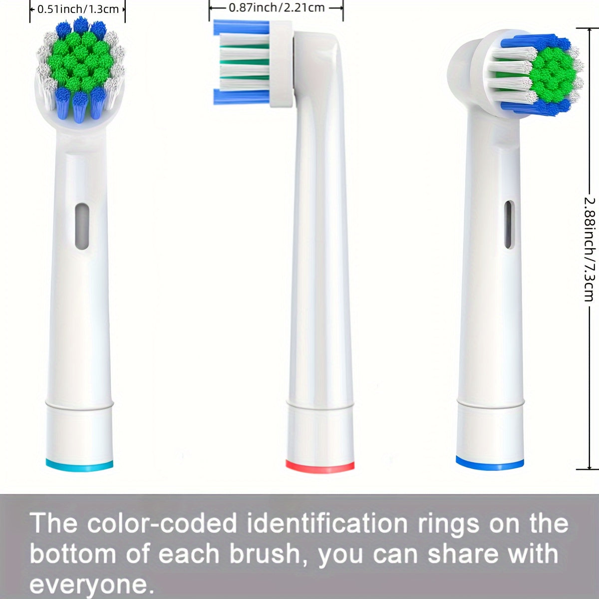Replacement Toothbrush Heads Compatible With Oral-B, Electric Toothbrush Heads Brush Heads Suitable For Oral B Replacement Heads Refill Pro 500/1000/1500/3000/3757/5000/7000/7500/8000