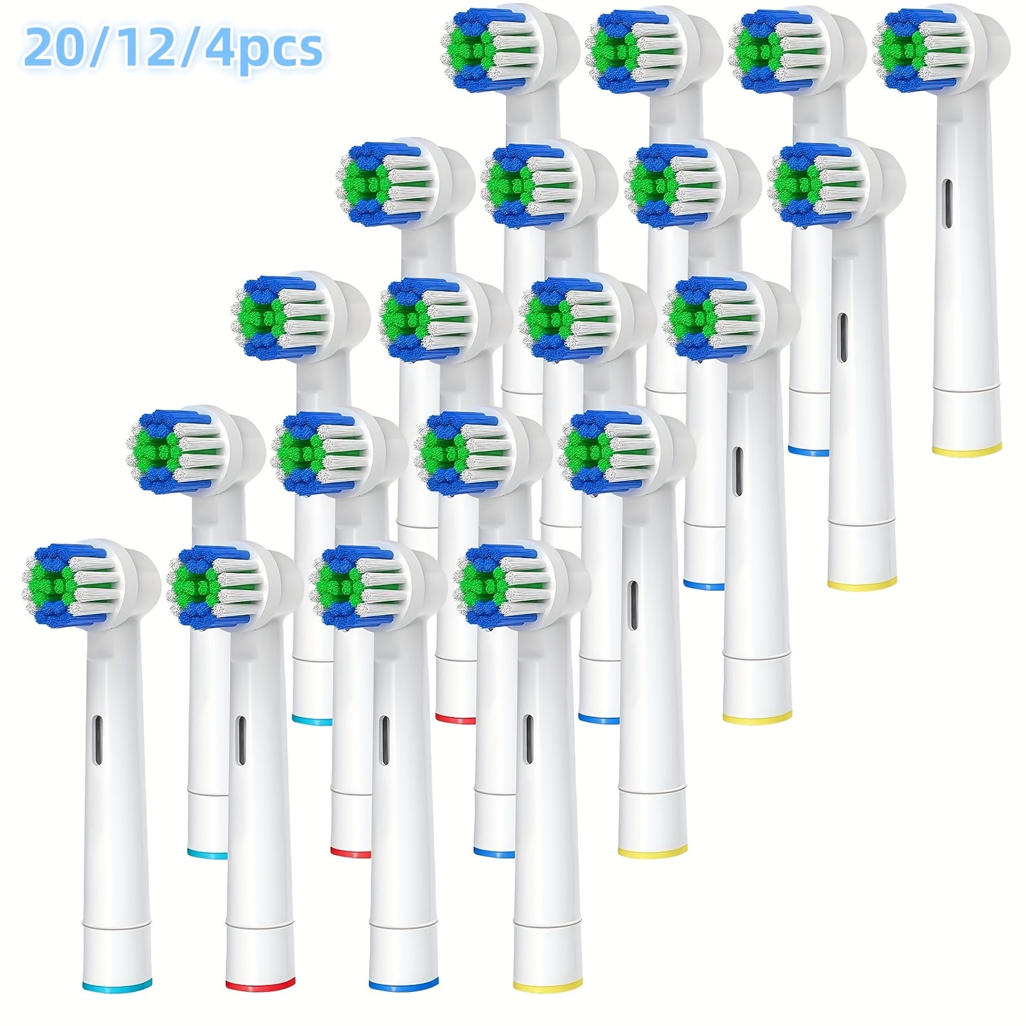 Replacement Toothbrush Heads Compatible With Oral-B, Electric Toothbrush Heads Brush Heads Suitable For Oral B Replacement Heads Refill Pro 500/1000/1500/3000/3757/5000/7000/7500/8000