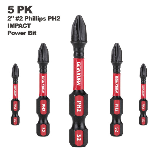 5/10/20pcs 50mm/2Inch Phillips PH2 Impact Screwdriver Bit, For Plastic Products, Woodwork Articles, Metal Works In Family, Factory, Office Etc.